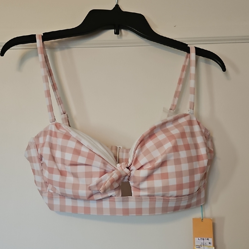 Kona Sol Gingham Swimsuit Top